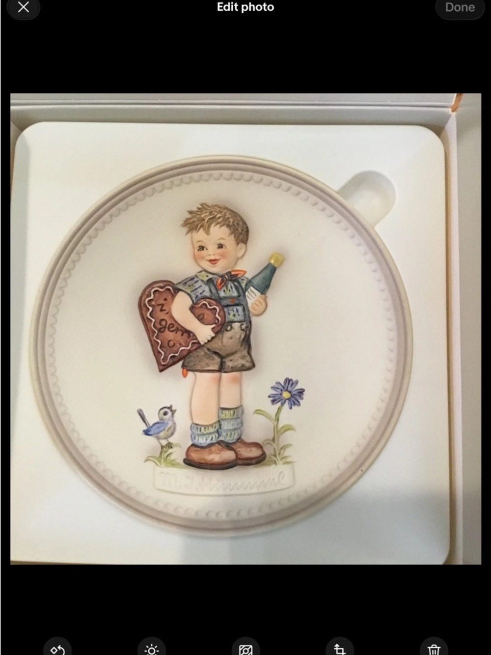 1987 HUM 737 Valentine Joy Second Edition Plate vintage w box